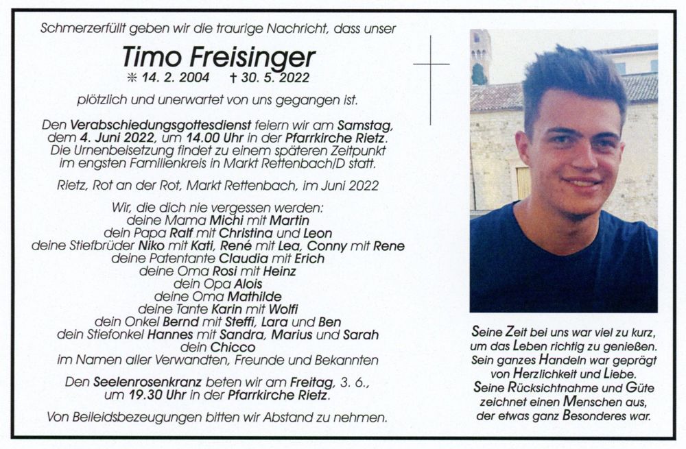 Timo Freisinger - Bestattung Kihr